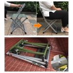 Outdoor Portable Folding Iron Oxford Chair