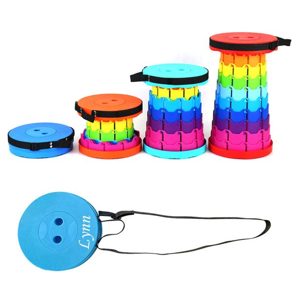 Rainbow Rotating Folding Portable Stool