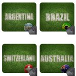 Soccer Field Pattern Rubber Non-Slip Thickened Mouse Pad