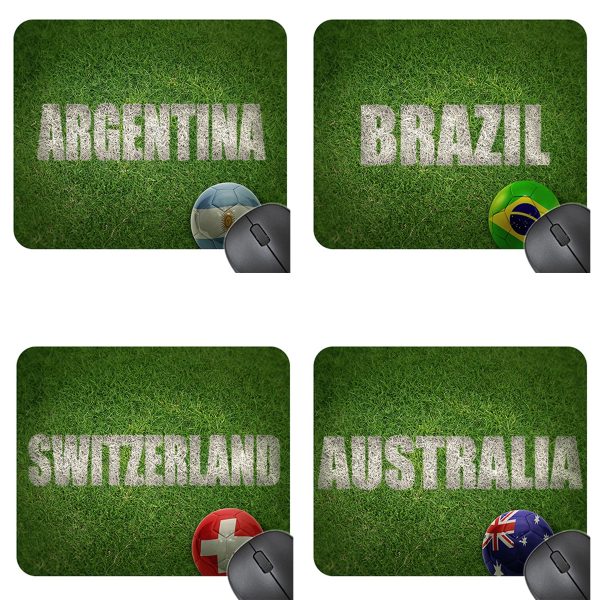 Soccer Field Pattern Rubber Non-Slip Thickened Mouse Pad