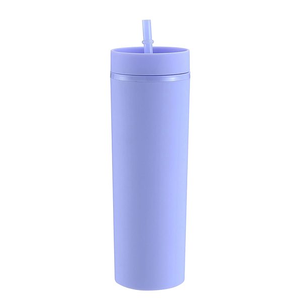 16Oz Double Layer Plastic Sports Straw Cup