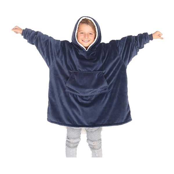 Kids Wearable Oversized Hoodie Sweatshirt Blanket