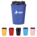 Double Layer Plastic Coffee Cup With Lid