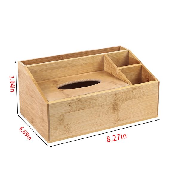 Bamboo And Wood Tissue Box