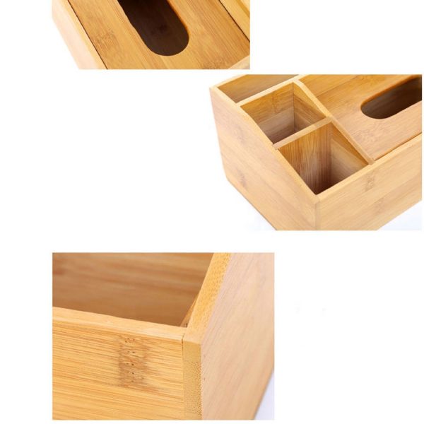 Bamboo And Wood Tissue Box