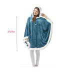 Pearl Buckle Hooded Casual Cape