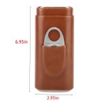 3- Finger  Leather Cigar Case