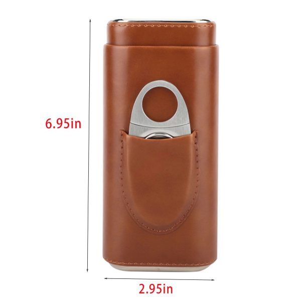 3- Finger  Leather Cigar Case