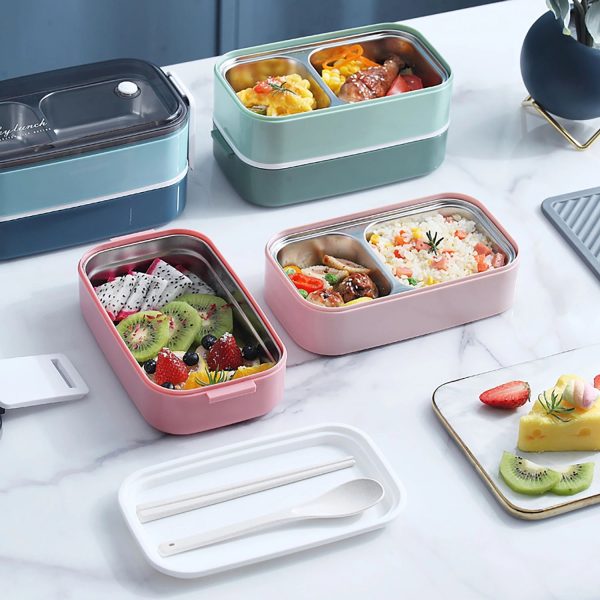 304 Stainless Steel Insulated Double Deck Lunch Box