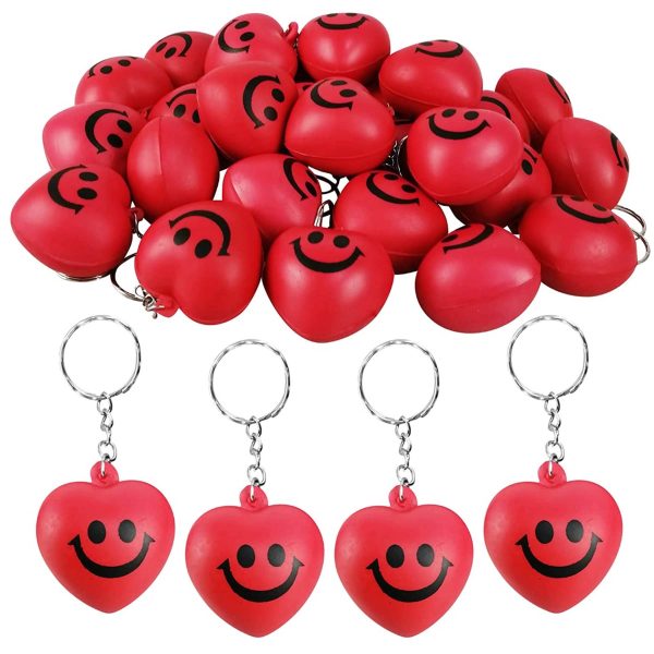 Heart Stress 
Balls Keychains