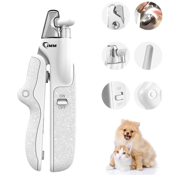 Led Dog Clippers With Nail Collect Box