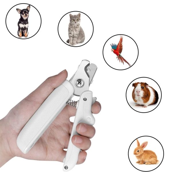 Led Dog Clippers With Nail Collect Box