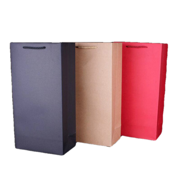 Eco-friendly Gift Paper Shopping Bag For Packaging Red Wine