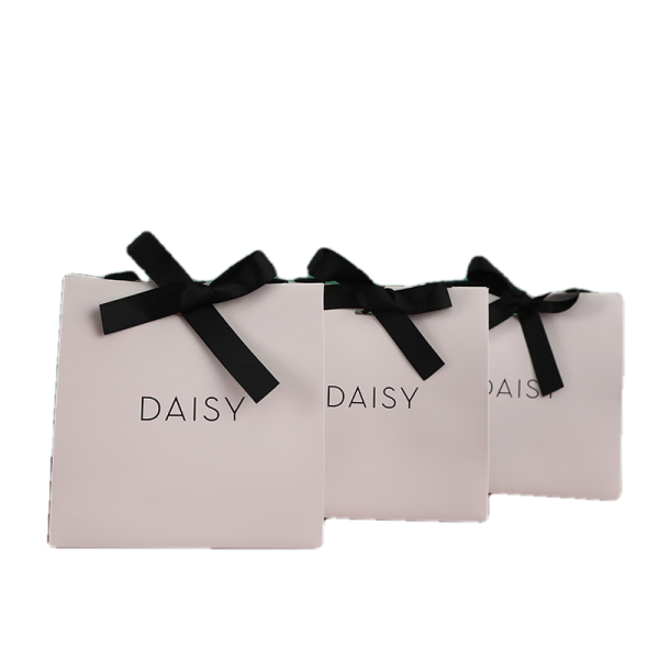 custom Logo Ribbon Paper Bags