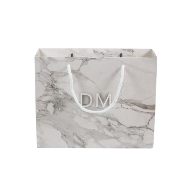 Custom Glossy Shopping Paper Ribbon Gift Sale Tote Bag