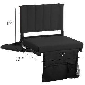 Stadium Seat For Bleachers With Padded Cushion Foldable