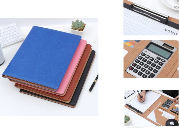 A4 Folder Multi-Function Organizer Leather With Calculator