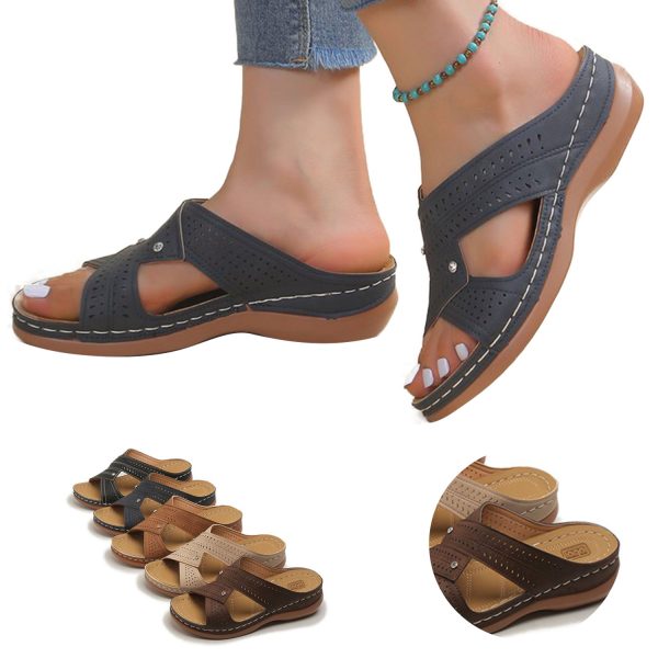 Comfortable Wide Beach Sandals for Women, Orthotic