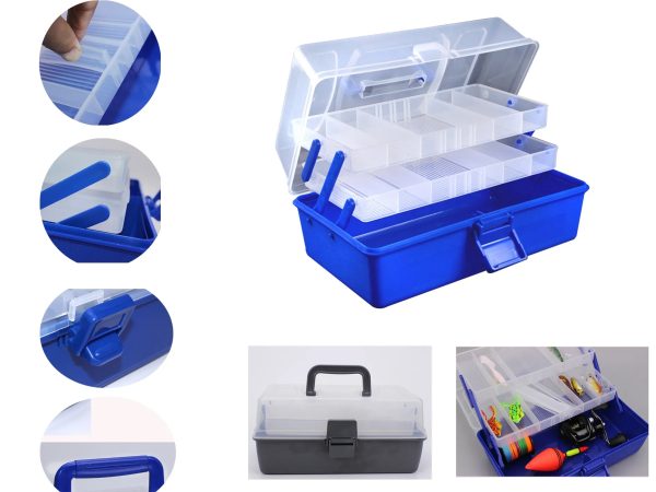 3 Layers Plastic Fishing Tackle Box