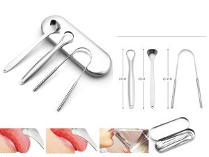 Stainless Steel Tongue Scraper 3 Pack