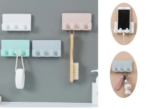 Damage Free Hanging Wall Hooks With Adhesive Strips