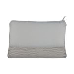 Polyester Patchwork Grid Mesh Makeup Bag