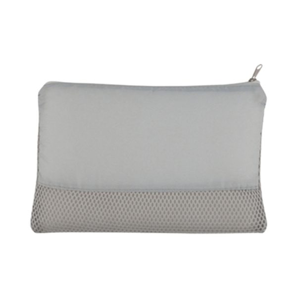 Polyester Patchwork Grid Mesh Makeup Bag