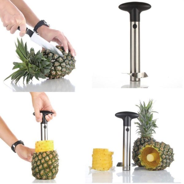 Stainless Steel Fruit Pineapple Peeler Corer Slicer Cutter