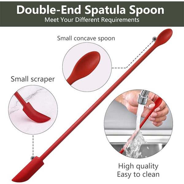 Double-headed Mini Silicone Spoon And Spatula