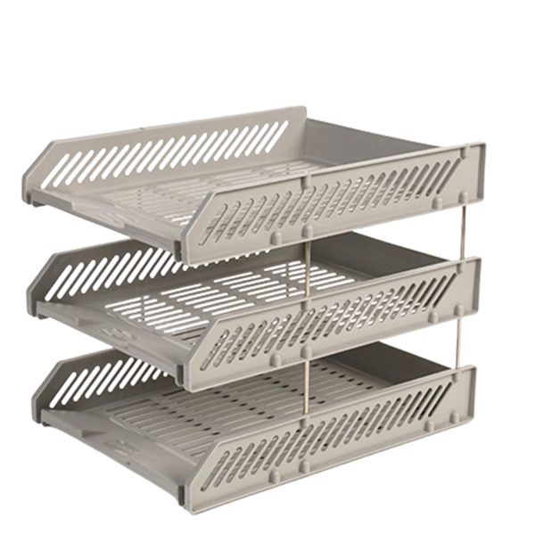 Three-Tier Metal Mesh Storage Rack