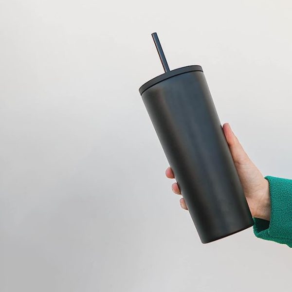 Tumbler with Lid and Straw