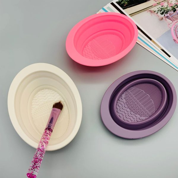 Makeup Brush Beauty Cleaning Tool Silicone Folding Bowl