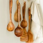 Acacia wood pot shovel spoon set