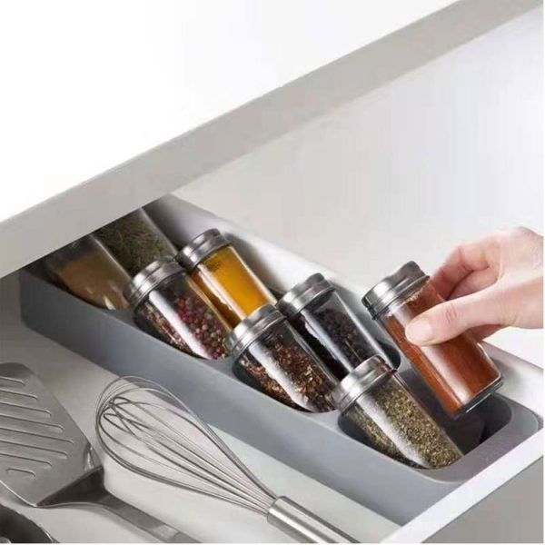 Drawer Organizer Seasoning Jars Storage Tray