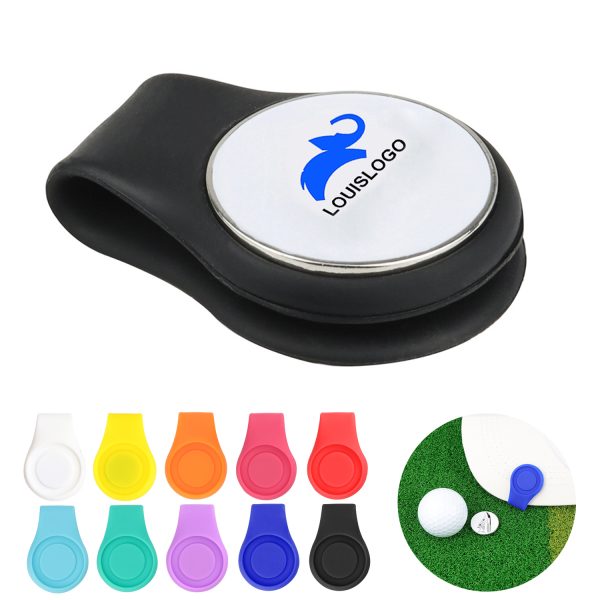 Silicone Golf Ball Marker Hat Clip Strong Magnetic