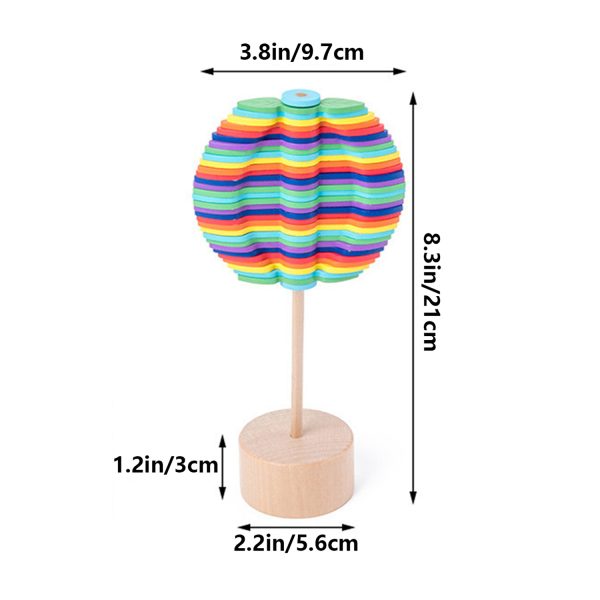 Wooden Spinning Lollipop Stress Relief Toy