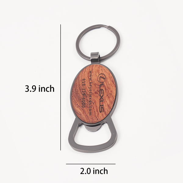 Wooden Bottle Opener Keychains