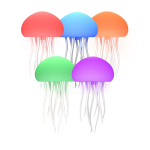 RGB Gradient Jellyfish Lamp