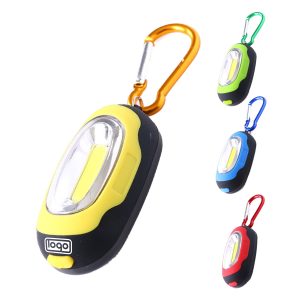 Portable Mini COB Keychain Light Flashlight with Carabiner