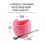 Silicone Argentina Maté Foldable Tea Cup With Straw