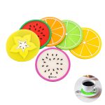 Cartoon fruit shape silicone coaster