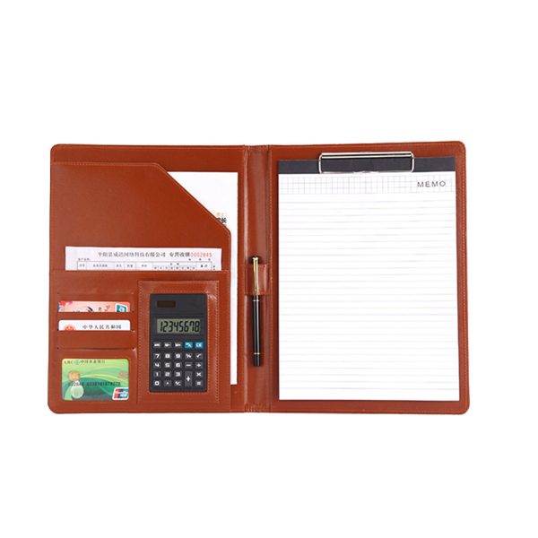 PU Leather Business Office Meeting Folder Notebook