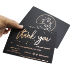 Custom Black Hot Stamping Paper Card