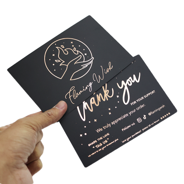 Custom Black Hot Stamping Paper Card