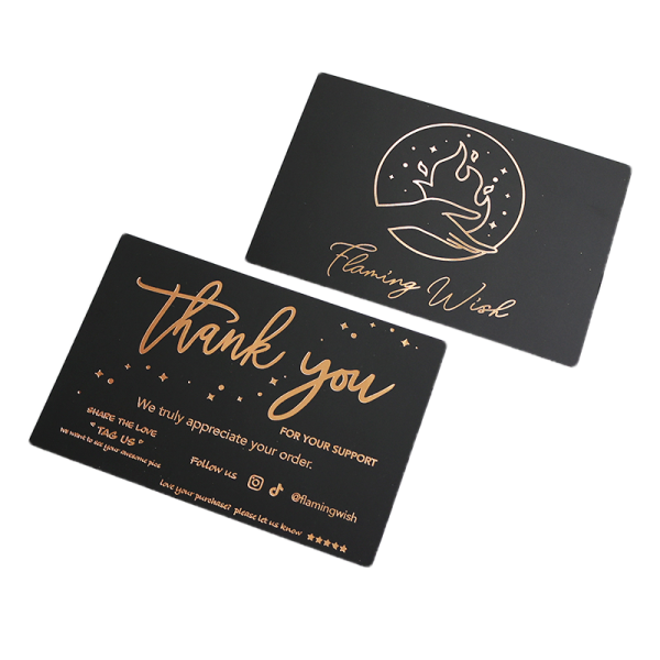 Custom Black Hot Stamping Paper Card