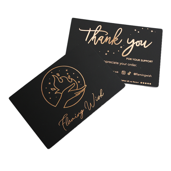 Custom Black Hot Stamping Paper Card