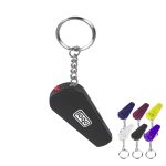 Key chain with whistling LED light