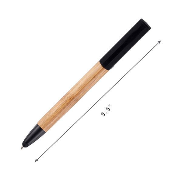 Eco-Fashion Bamboo 3-in-1 Multifunction Ballpoint Pen