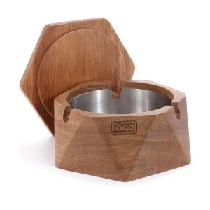 Wood/Stainless Steel Ash Tray