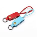 PU leather Keychain Data Charger Cable